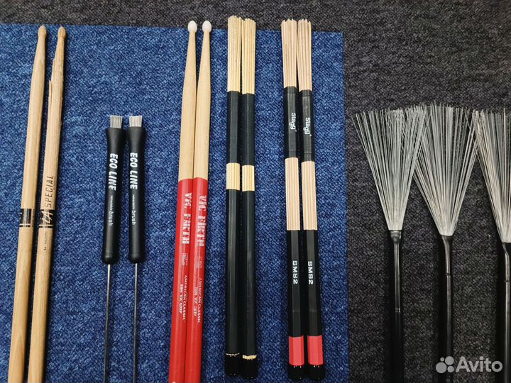 Щётки, руты, палочки для барабана