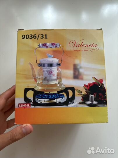 Чайник заварочный стеклянный Испания новый 1,2л