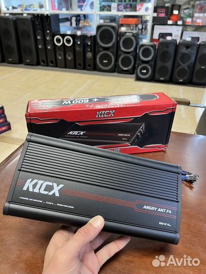 Усилитель мощный Kicx Angry Ant F4, 4 канала 200Вт