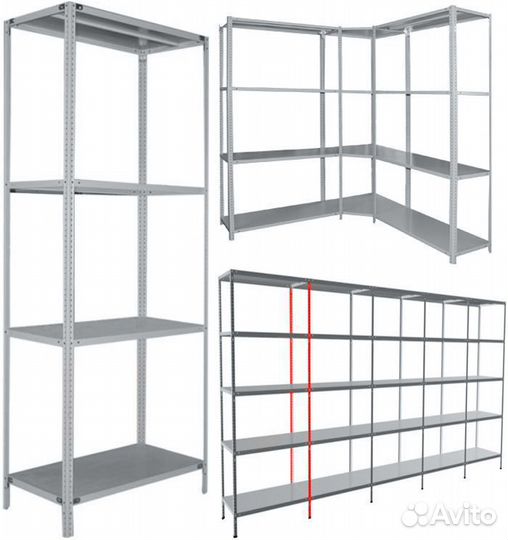 Стеллажи в магазин, офис, склад, гараж