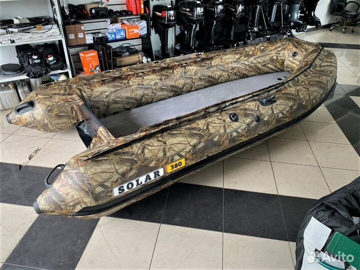 Лодка пвх solar-380 jet tunnel (пиксель)