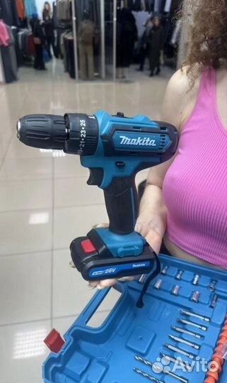 Шуруповерт makita 26V с набором Новый,Гарантия