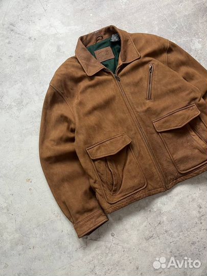 Винтажная кожаная куртка Италия Old Money 90