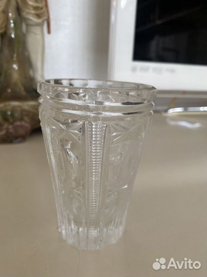 Сервиз кофейный Мадонна гдр и стаканы хрустальные