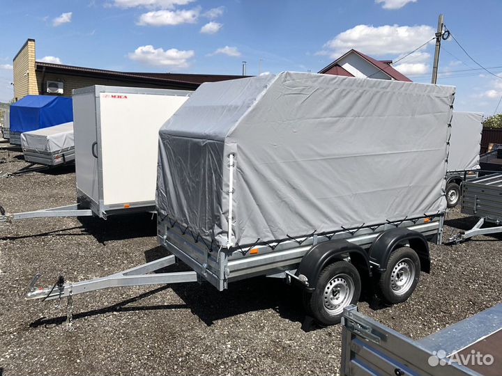 Прицеп 2х осный Мзса 2,73 х 1,37 тент 1,5 м