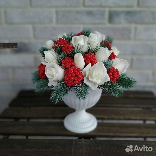 Интерьерный букет розы