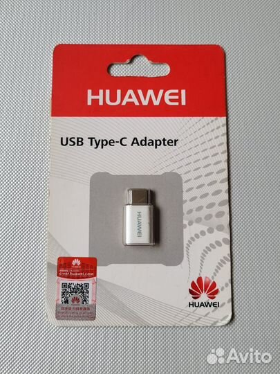 Адаптер Huawei microusb на Type-C оригинал