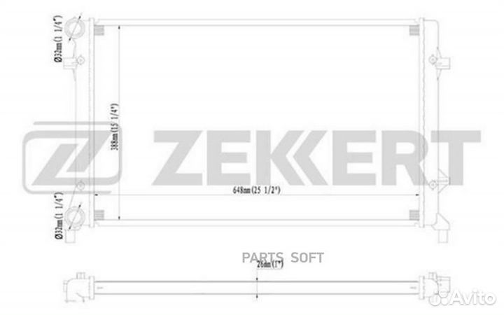 Радиатор охлаждения Шкода Октавия (1Z ) 04