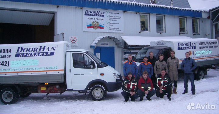 Установка ворот