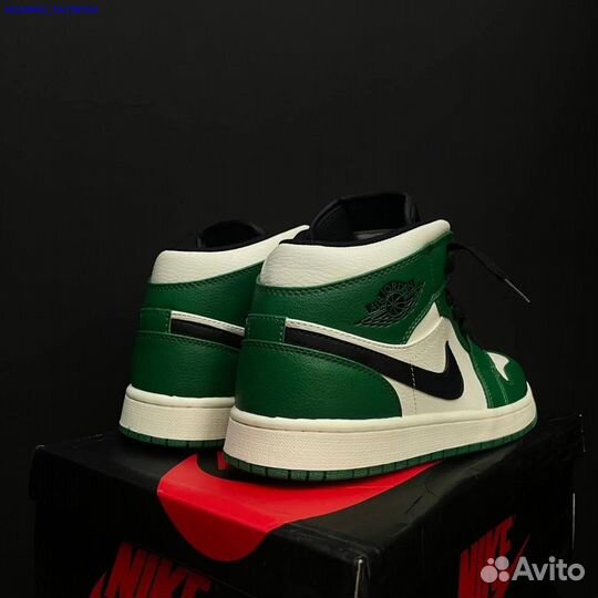 Кроссовки Air Jordan 1 Mid Green (Арт.30971)