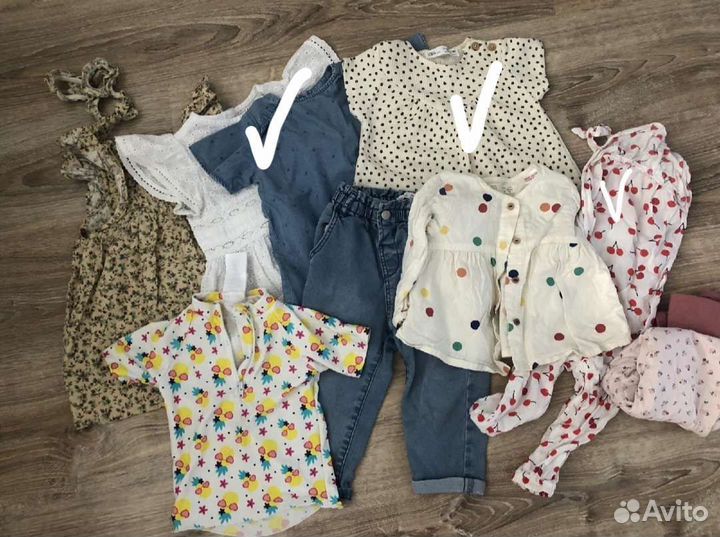 Пакет вещей zara H&M 74-80 размер