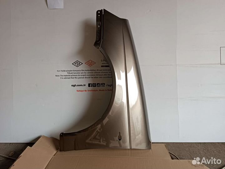 Крыло переднее левое приора цвет кориандр