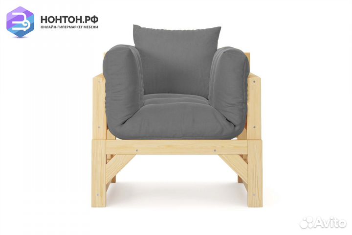 Кресло Амбер светло-серое