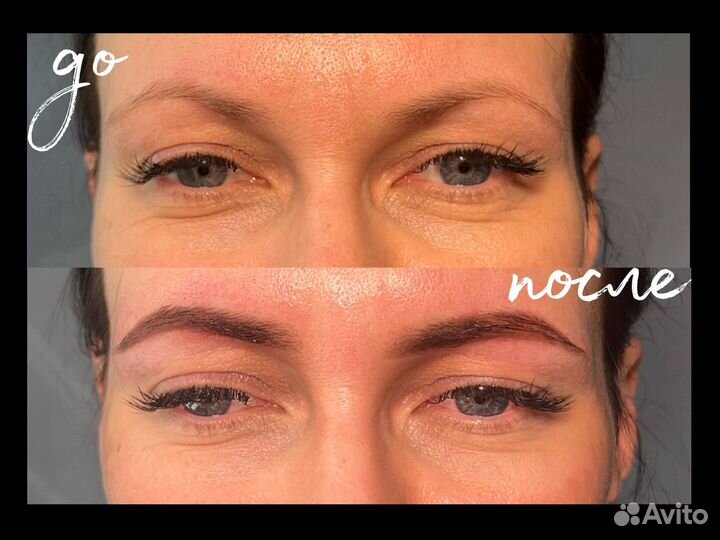 Модель на оформление бровей