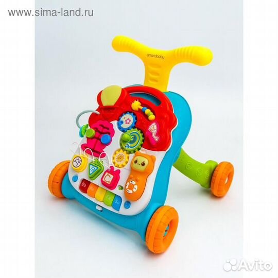 Каталка-ходунки Amarobaby study walker 3в1 зелёный