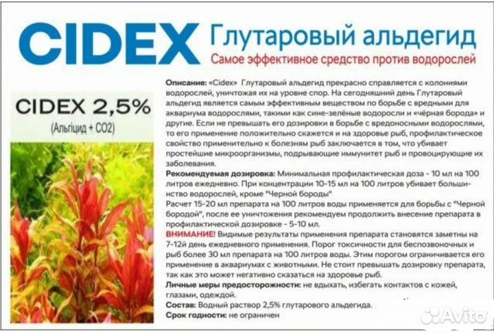 Сайдекс (Cidex) средство от обрастания 5 литров