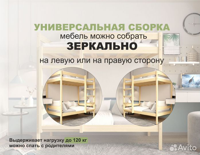 Детская кровать двухъярусная