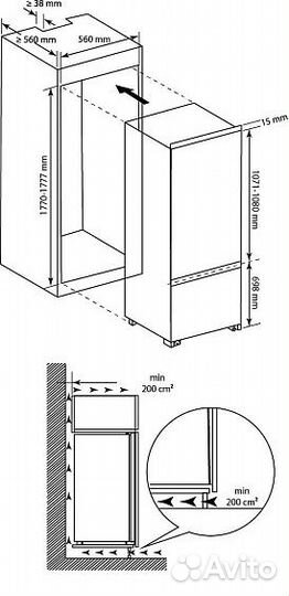 Холодильник brandt BIC1724ES