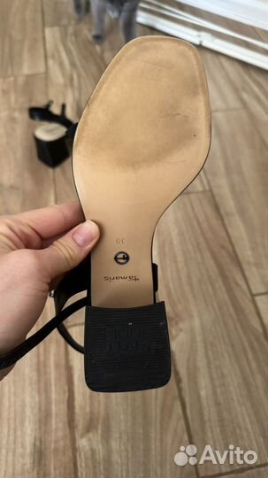 Босоножки черные 39. Tamaris. Натуральная кожа