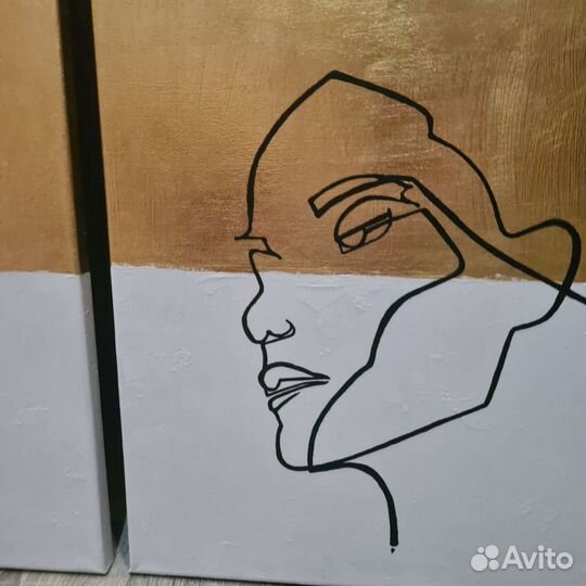 Интерьерная картина поталь акрил 50х50