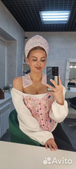 Кокошник и Воротник ручной работы