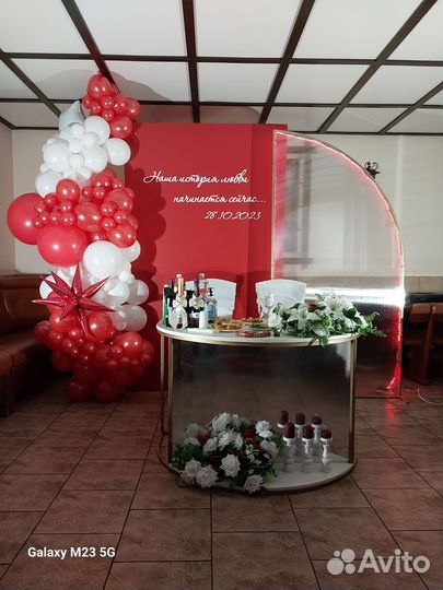 Оформление праздника, фотозона из пайеток, шары