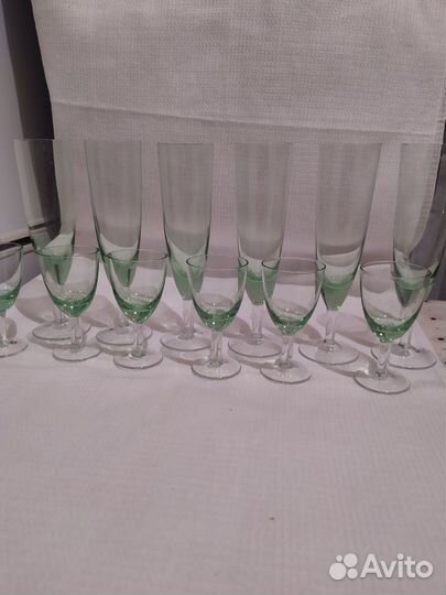 Фужеры и рюмки. Стекло. 6+6 12 шт