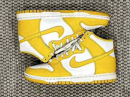 Кеды Nike Dunk High White/Dark Sulfur-White