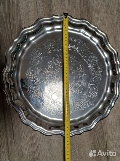 Поднос Кольчугино латунь клеймо глухарь