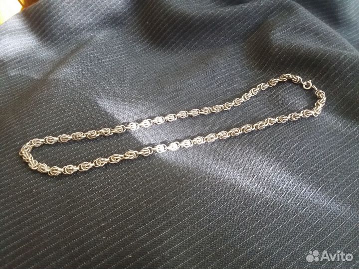 Винтажная серебряная цепь