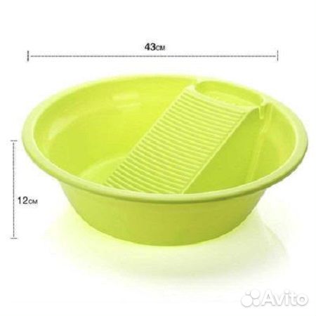 Таз с доской для стирки пластиковый 6 литров