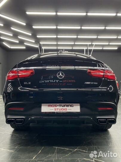 Диффузор с насадками 63 AMG Black GLE coupe 292