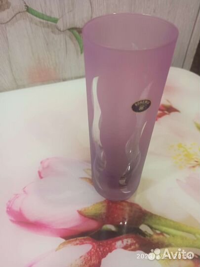 Ваза цветное стекло чехия