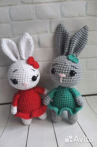 Мягкая игрушка заяц ручной работы