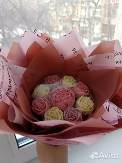 Букет из шоколадных цветов