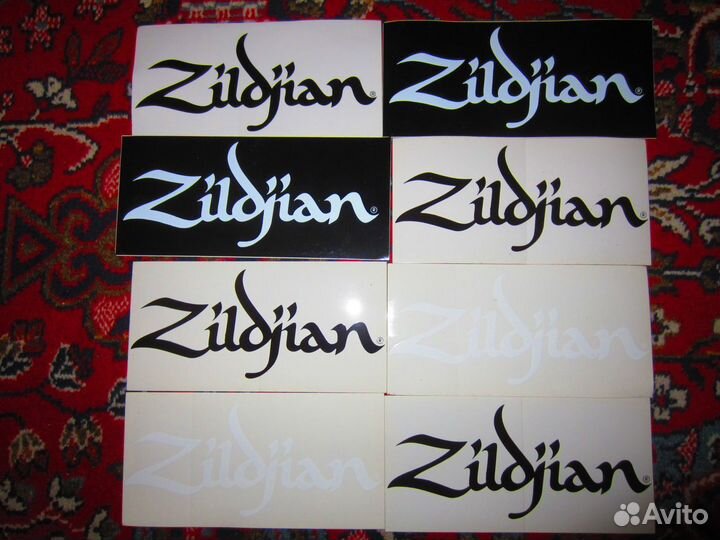 Наклейки на большой барабан и стакан Zildjian