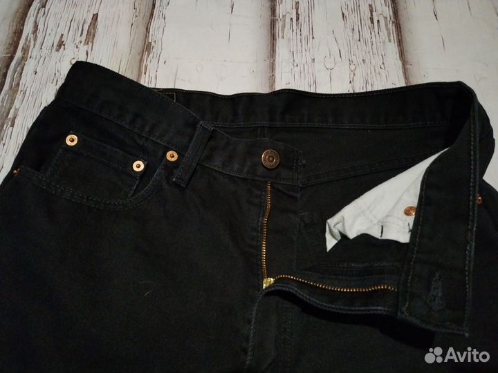 Джинсы levis 516 made in UK чёрные