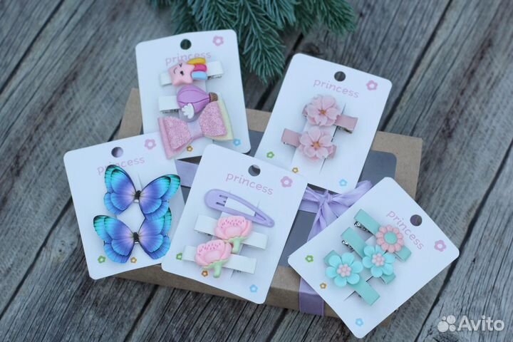 Заколка и резизки набор на новый год