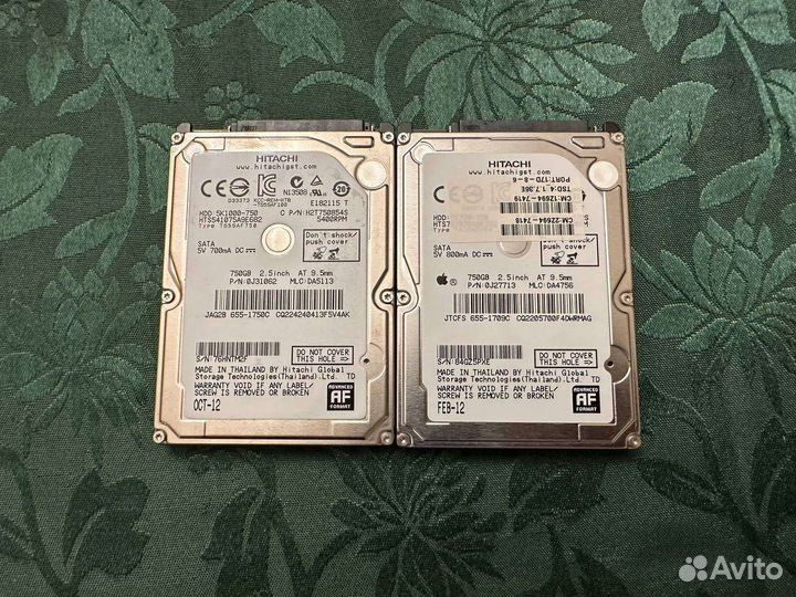 12 жёстких дисков из техники Apple 500GB/750GB/1TB