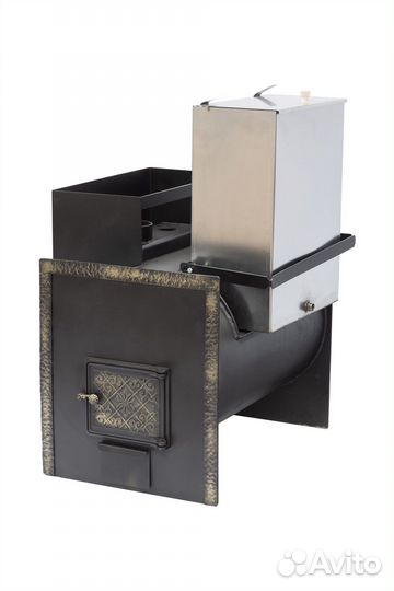 Печь для бани Батыр на 3 помещения (с баком)