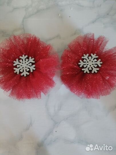 Бантики ручной работы новогодние