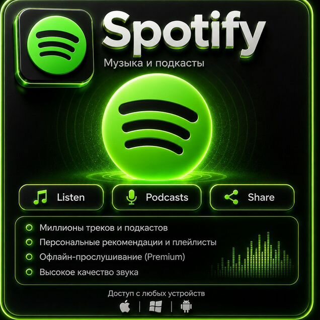 Подписка Spotify Premium (Спотифай)
