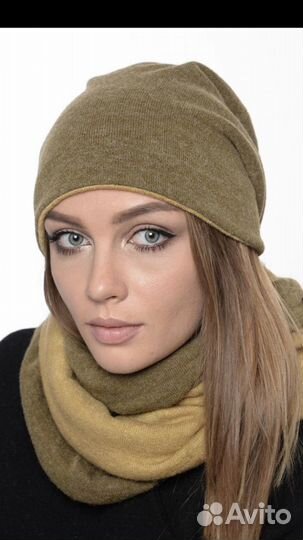 Шапка и снуд осень-весна, новая