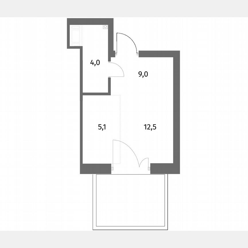 Квартира-студия, 23,8 м², 1/6 эт.