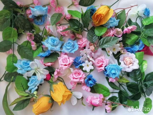 Цветы искусственные ассорти для декора
