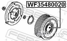 WF35480020 подшипник муфты кондиционера 35x48x2