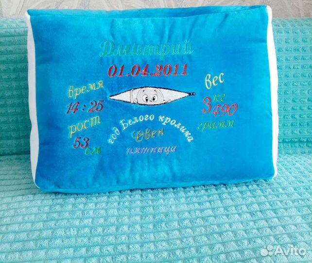 Зайки.Вышивка.Метрика.Подушки.Игрушки