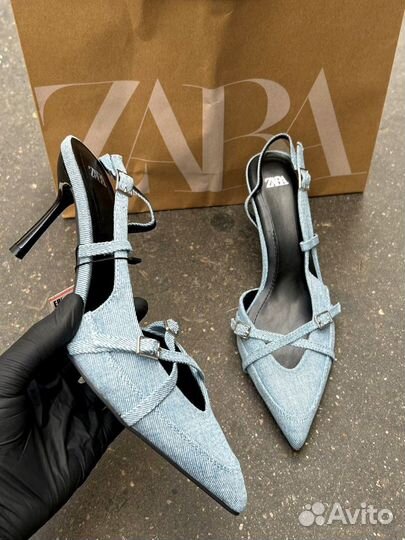 Джинсовые туфли zara 36 37 38 39 40