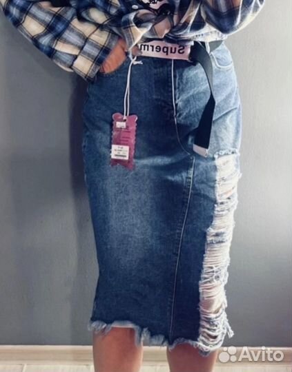 Юбка джинсовая