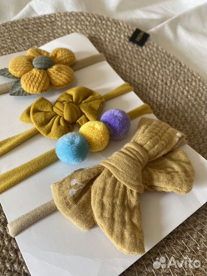 Повязки на голову бантики